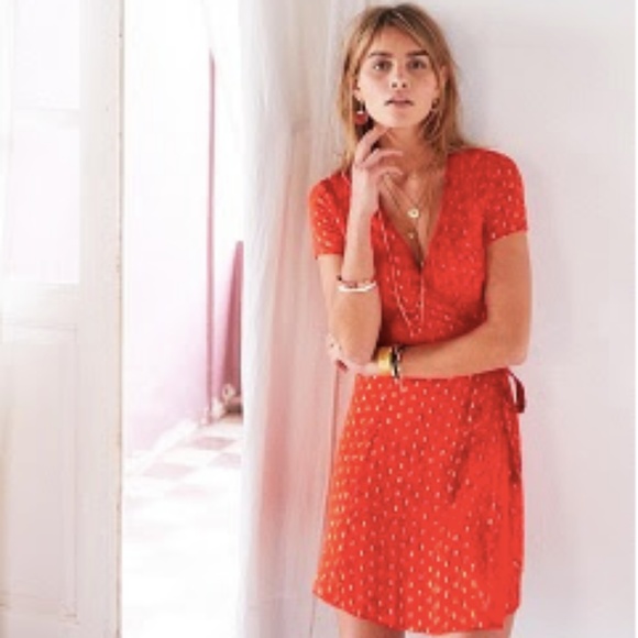 sezane red dress